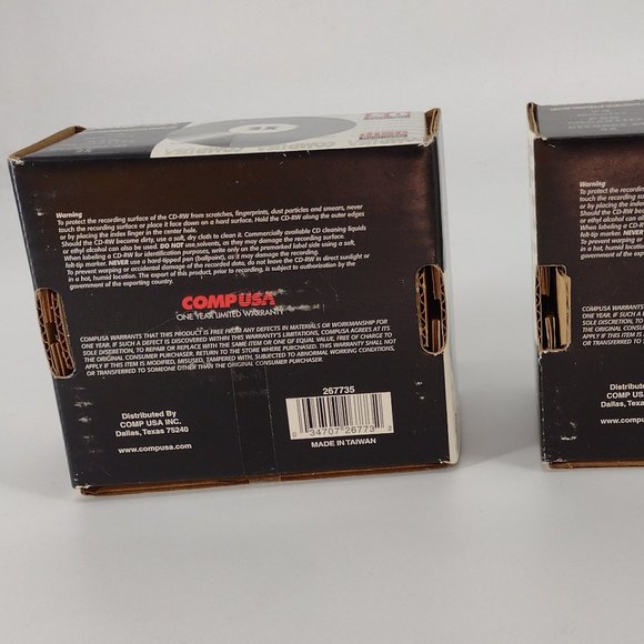 100! New Sealed 2X Rewritable CDs 74 Minutes 650 Megabytes CompUSA SKU# 267735 - Picture 3 of 6